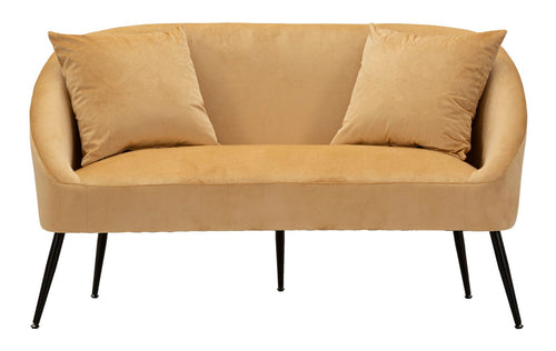 Mauro Ferretti loveseat - 137x69x79 cm - zwart/bruin