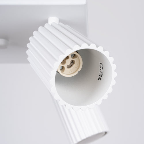 Sollux Lighting Plafondlamp KARBON 4 wit - 25x25x16,5cm