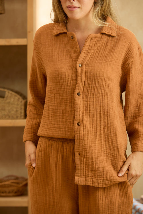 Calma House Pyjama Tierra - Aardekleur - M/L 40-42