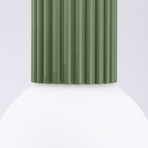 Sollux Lighting Plafondlamp HALO olijfgroen IP44 - 12x12x21cm