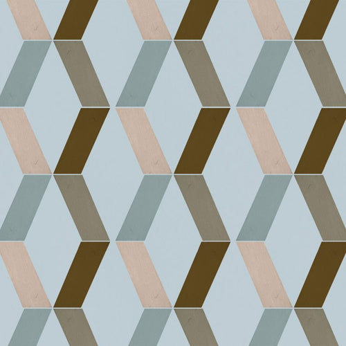 Catchii Behang Zigzag Franky blauw multi - vtwonen shop