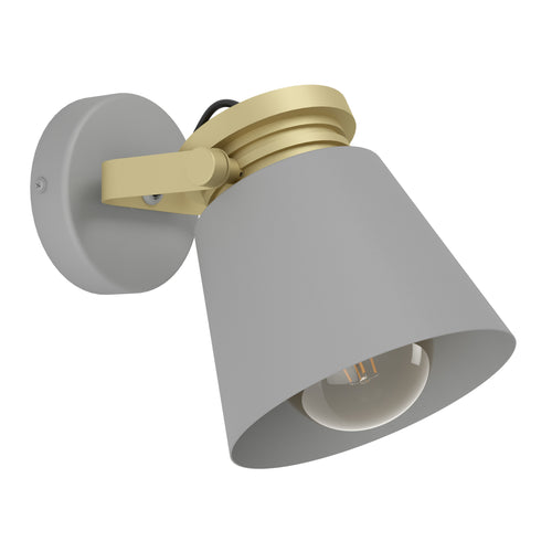 EGLO spot Twicken - e27 - 20 cm - grijs/goud -staal