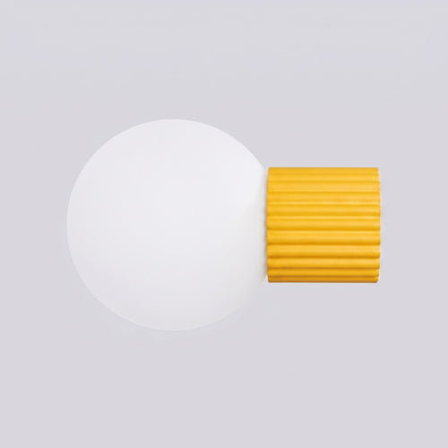 Sollux Lighting Wandlamp HALO geel IP44 - 12x17x12cm