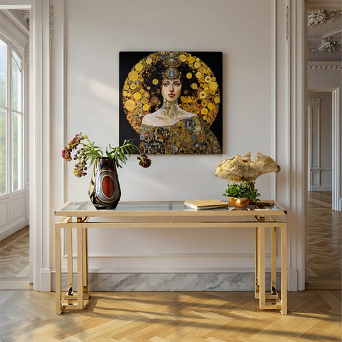 Kare Design Schilderij vrouw Art Nouveau 80x80cm