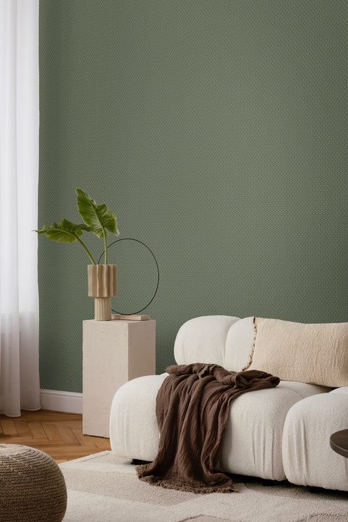 Borastapeter behang geometrische vormen groen - 53 cm x 10.05 m - 660760 - vtwonen shop