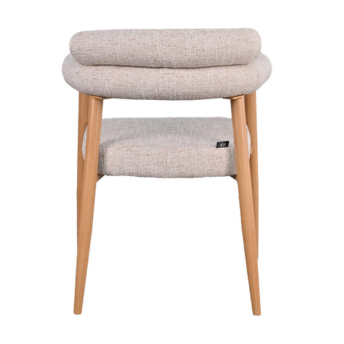DÉJA Living Eetkamerstoel Lidingö - Beige/Naturel Stof - Set van 2