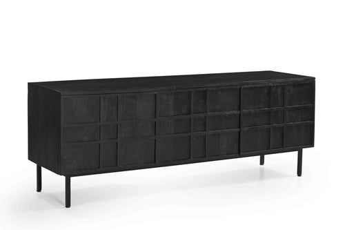 Giga Meubel Tv-meubel Koen - Zwart Mangohout - 160x40x56cm