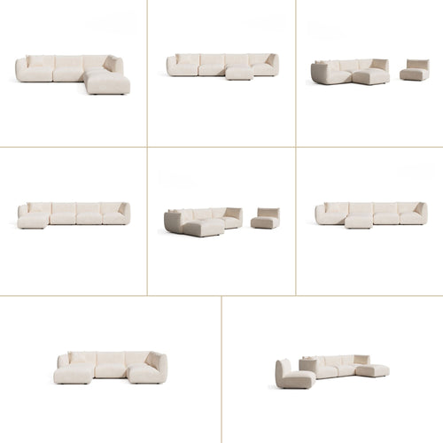 Sia Home -  NOOMA - Chenille fluweel - Crème - 302cm - vtwonen shop