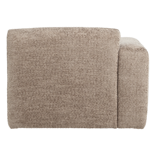 WOOOD 1-zits bank arm links Mojo Base - Wollig - Donkerzand - 74x105x97