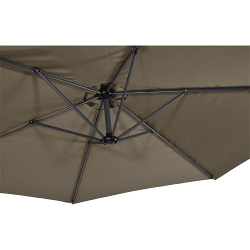 Lesli Living push-up parasol Gemini - taupe - Ø300cm