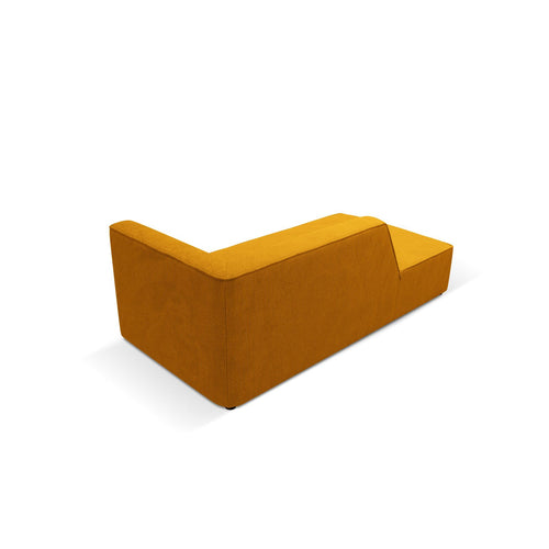 Cosmopolitan Design - Linker meridiaan Siena ribfluwelen geel - 181x93x69cm