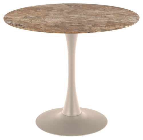 Rebellenclub  Alva Eetkamertafel - ø90 cm - Marmerlook