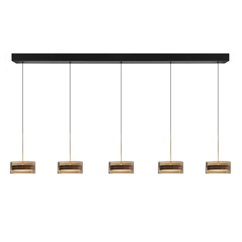 Highlight hanglamp Mini - 5 lichts - 120  x 160   cm - zwart