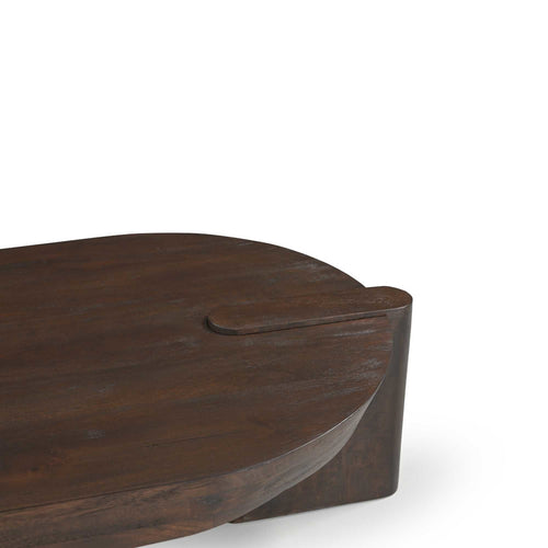 Starfurn Salontafel Rava - Rond Bruin Hout - 125x70x33cm