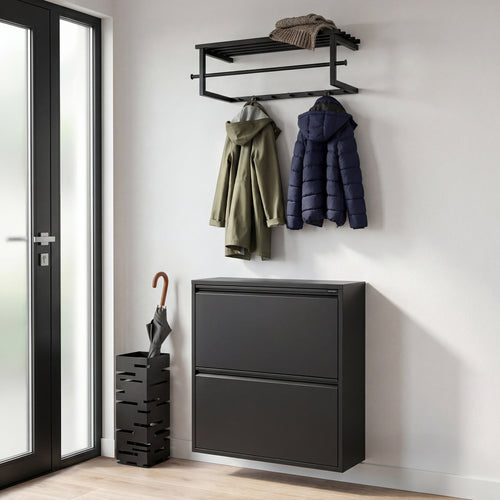 Spinder Design schoenenkast Billy 2 - Zwart - 12 paar schoenen