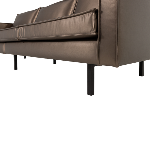 WOOOD 3-zits bank Rodeo - Metallic - Koper Bruin - 85x277x86 - vtwonen shop