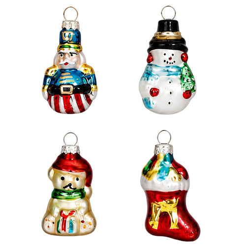 Mica Decorations Kerstballen Set van 20 Stuks - Kerstversiering voor de Kerstboom - Glazen Kerstornamenten met Klassieke Kerstfiguren - Kersthangers