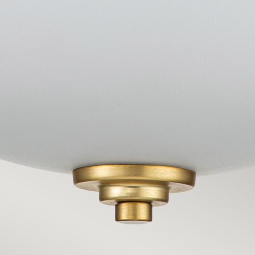 Elstead Feiss Malibu Bowl Semi Flush Plafondlamp Geborsteld Messing, IP44