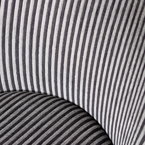 WOOOD eetkamerstoelen Vogue - Polyester - Zwart/Grijs - Set van 6