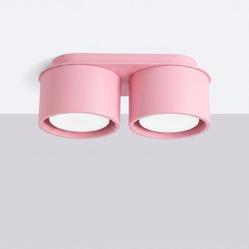 Sollux Lighting Plafondlamp MODO 2 roze Gx53 - 21x10x8cm