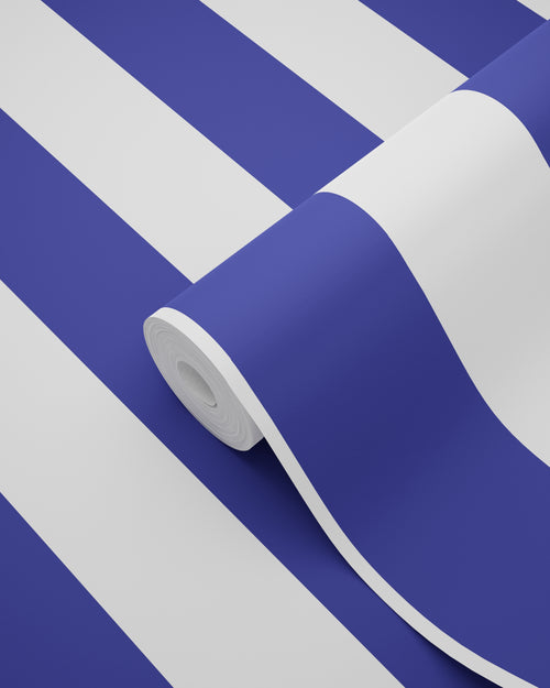 ESTAhome behang strepen blauw en wit - 50 x 900 cm - 131572 - vtwonen shop