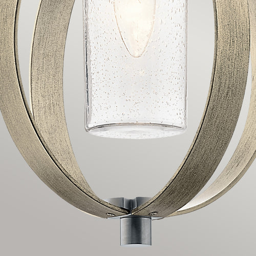Elstead Kichler Grand Hanglamp voor buiten, verouderd antiek grijs, IP44