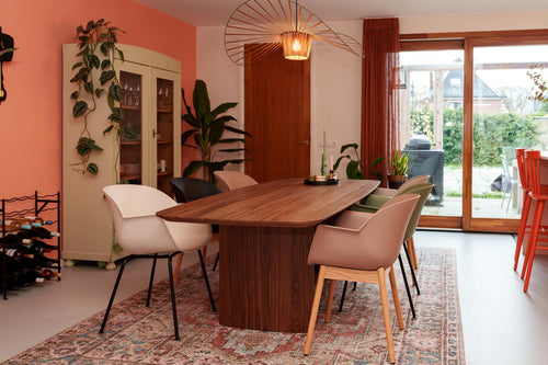 MaximaVida eetkamerstoel Cuyp XXL taupe conische stoelpoten- 2 stuks