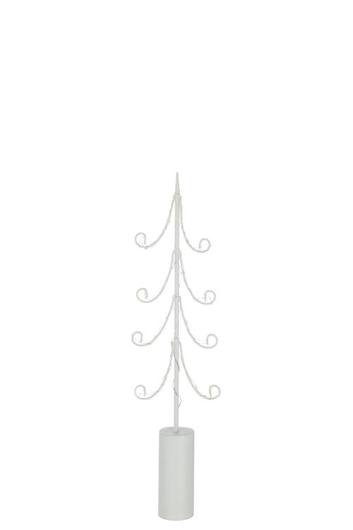 J-Line decoratie Boom - ijzer - wit - medium - LED lichtjes - vtwonen shop