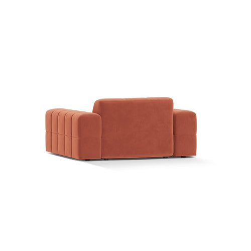 Cosmopolitan Design - Fauteuil Chicago flueel koraal - 102x132x78cm