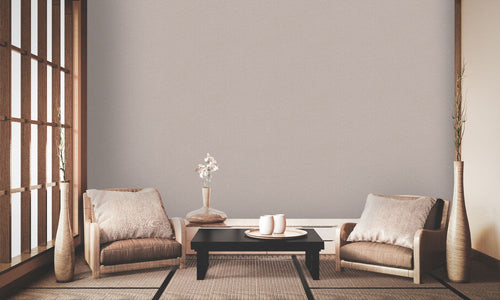 Livingwalls behang linnenstructuur licht taupe - 53 cm x 10.05 m - AS-379531