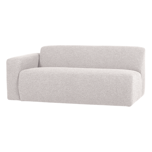 WOOOD 2-zits bank arm links Mojo Base - Bouclé - Ecru - 74x185x97