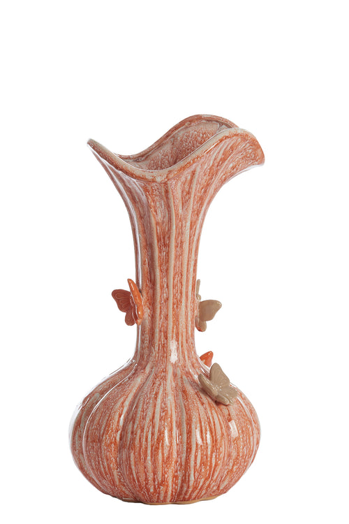 Light & Living vaas BUTTERFLY - Ø23x44cm - oranje - vtwonen shop