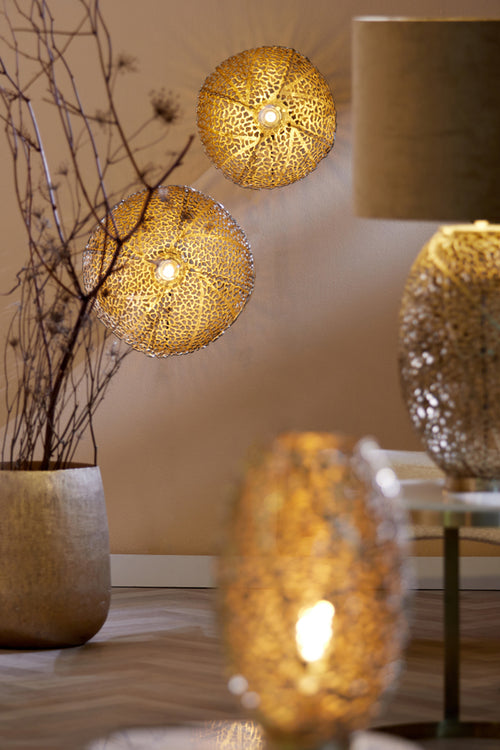 Light & Living wandlamp SINULA - Ø45x22cm - goud - vtwonen shop