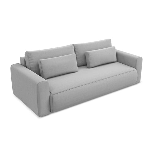 LaMiaSofa 3-zits slaapbank Perugia - velours - grijs - 238x105x82