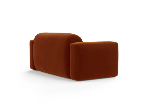 Cosmopolitan Design Modulaire bank Strino 2-zits, flueel terracotta - 98x180x78cm