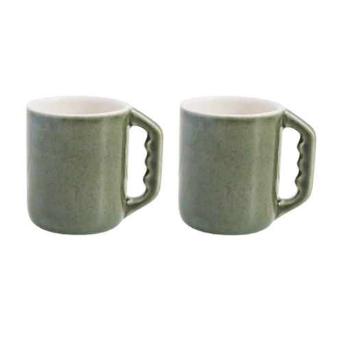 Return to Sender Espresso kopjes - Groen - Set van 2 - vtwonen shop