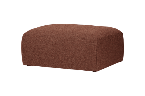 noo.ma Yaro Ottoman - Brick Red Bouclé, voetenbank en extra zitplek