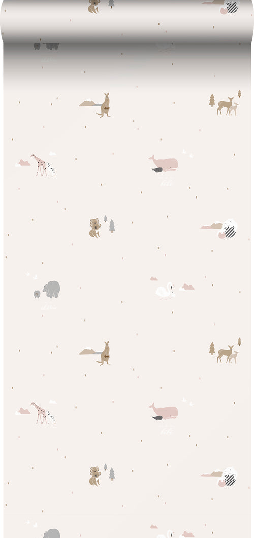 Sanders & Sanders behang dieren beige - 53 cm x 10 m - 640296