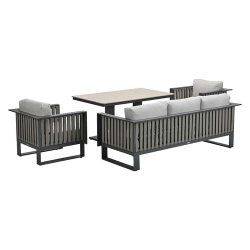 Garden Impressions lounge dining set Gabon taupe - 4-delig