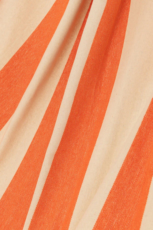J-Line hangmat Brede Strepen - katoen/polyester - oranje/ecru