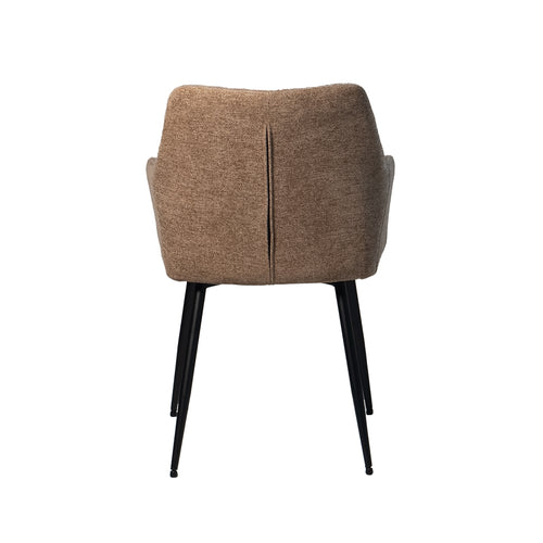 Giga Meubel Eetkamerstoel Annabel - Stof/Metaal - Taupe - Set van 2 - vtwonen shop