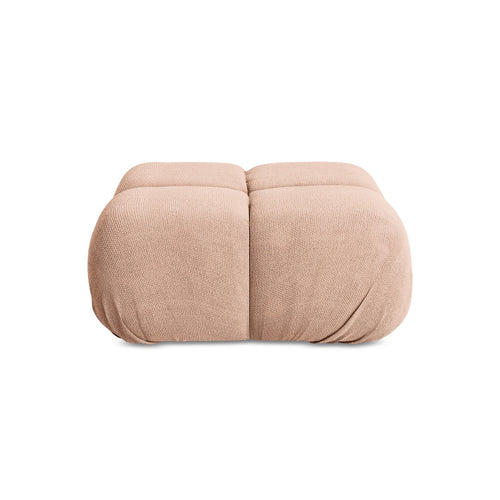 LaMiaSofa Poef Sanremo - chenille stof - perzik - 95x95x41