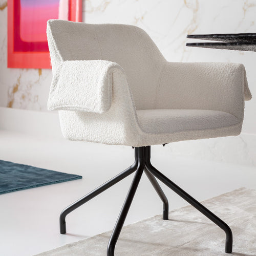 Kare Design Draaistoel met armleuningen Bess creme - vtwonen shop