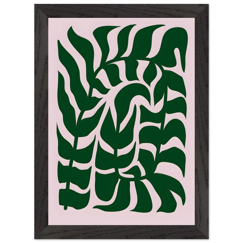 Artfulprints Poster met Lijst Matisse – Sea petal symphony   - A4 21x29.7 cm - Donkergroen