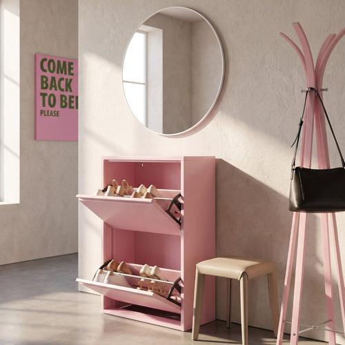 Kare Design Schoenenkast Caruso Double roze