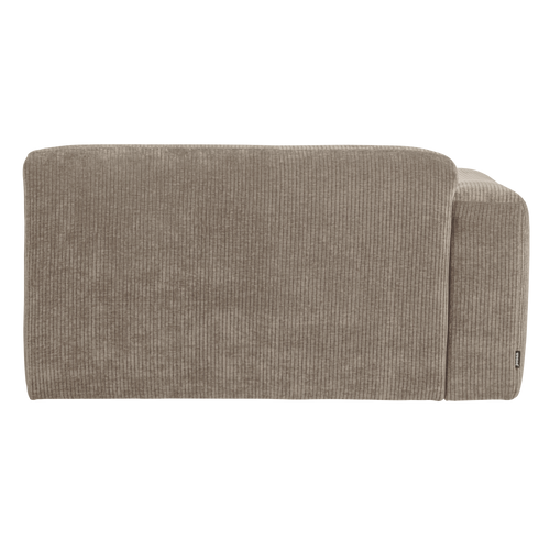 WOOOD 1,5-zits bank arm links Mojo Base - Rib - Donkerzand - 74x145x97