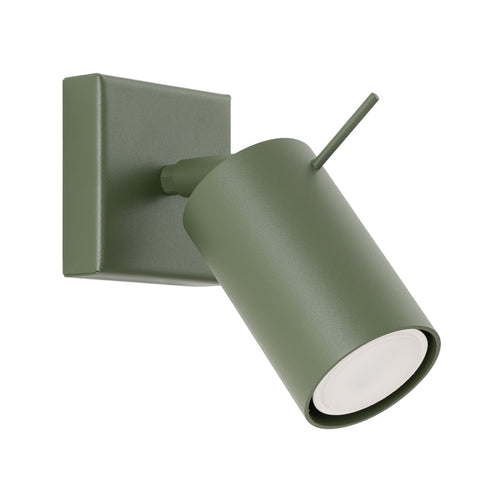 Sollux Lighting Wandlamp RING olijfgroen - 8x16x8cm