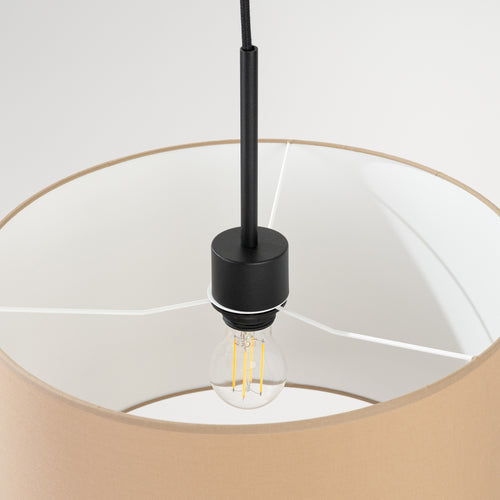 Sollux Lighting Hanglamp NEVIA beige - 40x40x137cm