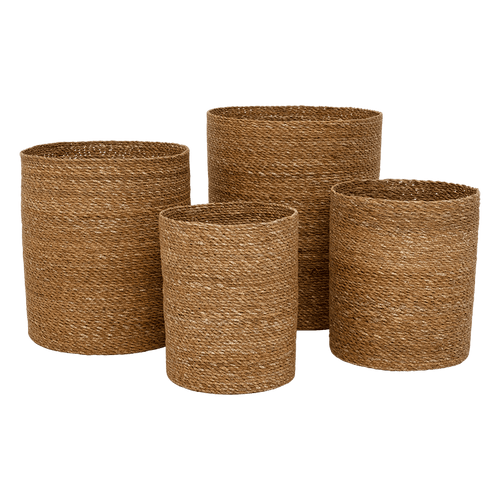 Urban Nature Culture manden Cesti, set of 4 Natural - Ø 37x44cm - vtwonen shop