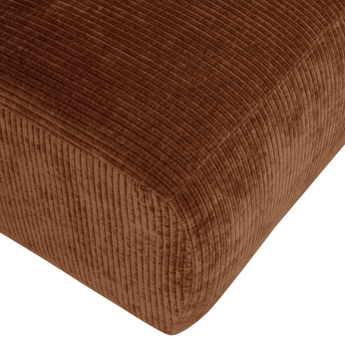 WOOOD 1,5-zits bank arm rechts Mojo Base - Rib - Roestbruin - 74x145x97